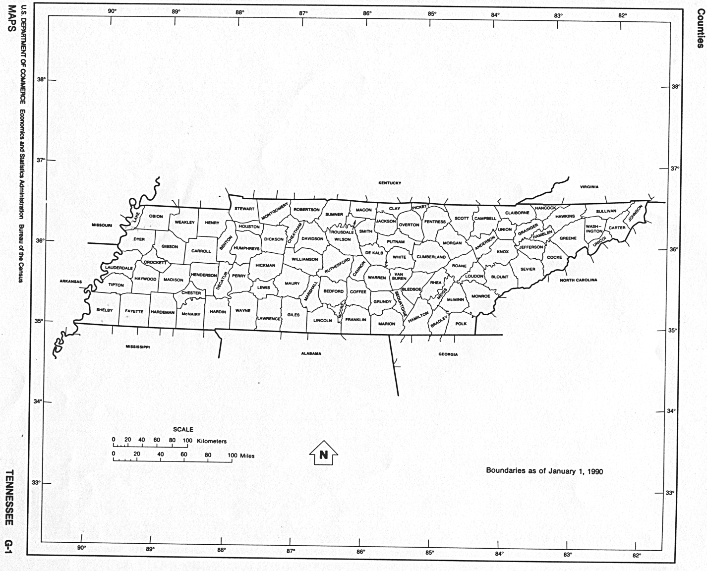 Tennessee Map